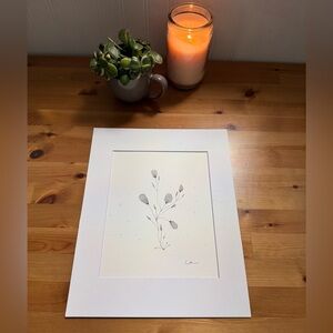 New Original Signed Artwork Ink and Watercolor on Paper